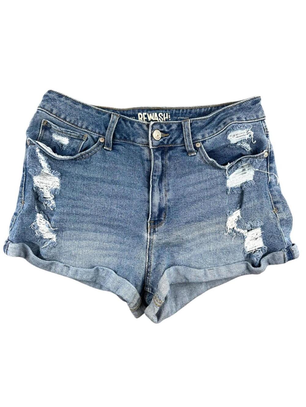 Rewash‎ Los Angeles Distressed Denim Shorts